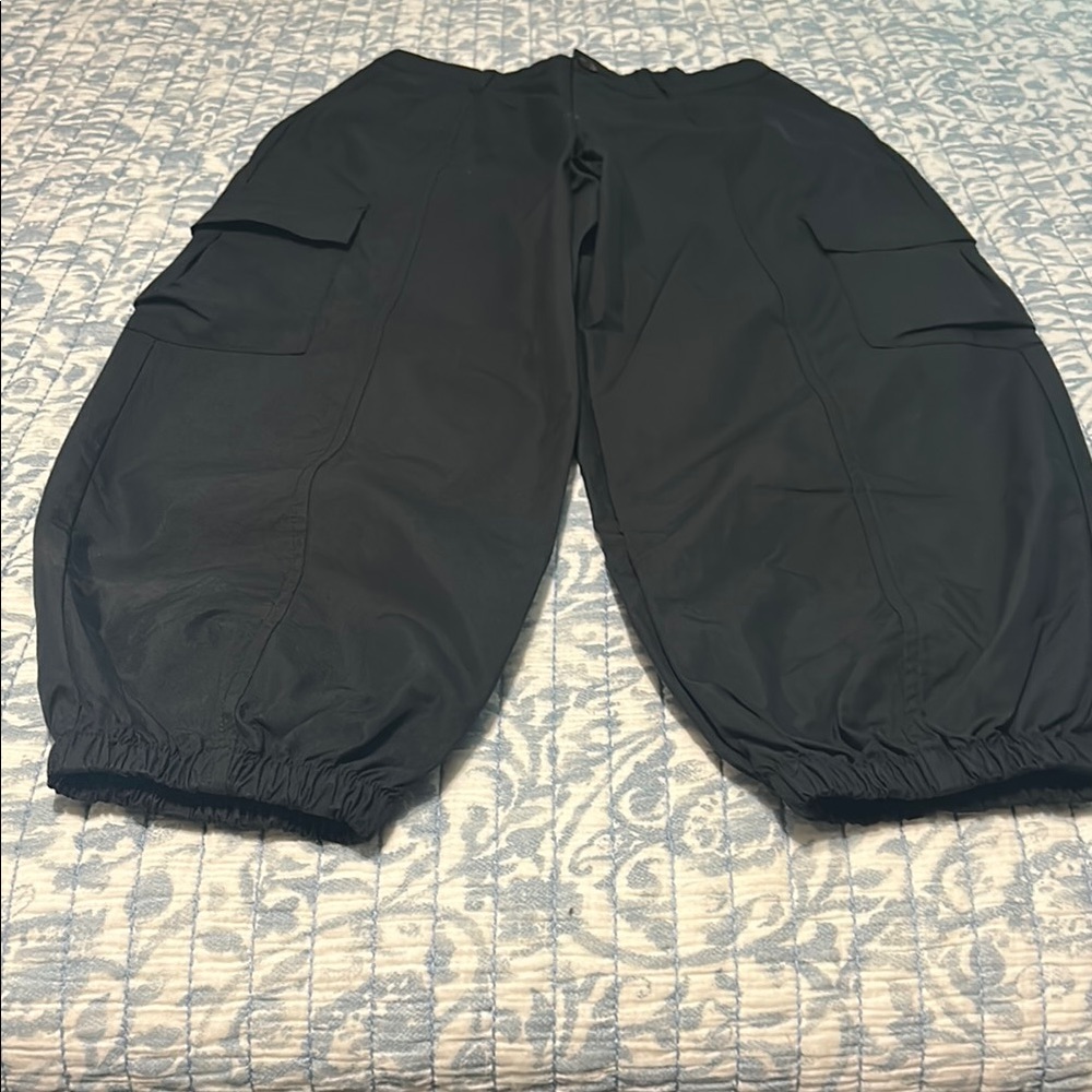 Women’s Black parachute/ Cargo Pants - Future Collective brand